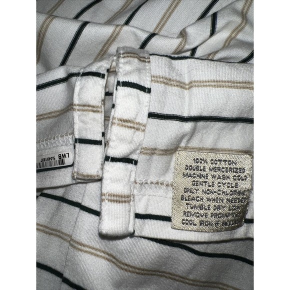 Peter Millar Striped Polo Short Sleeve Shirt  Medium Golf Athletic Men M Golfer - Picture 13 of 14